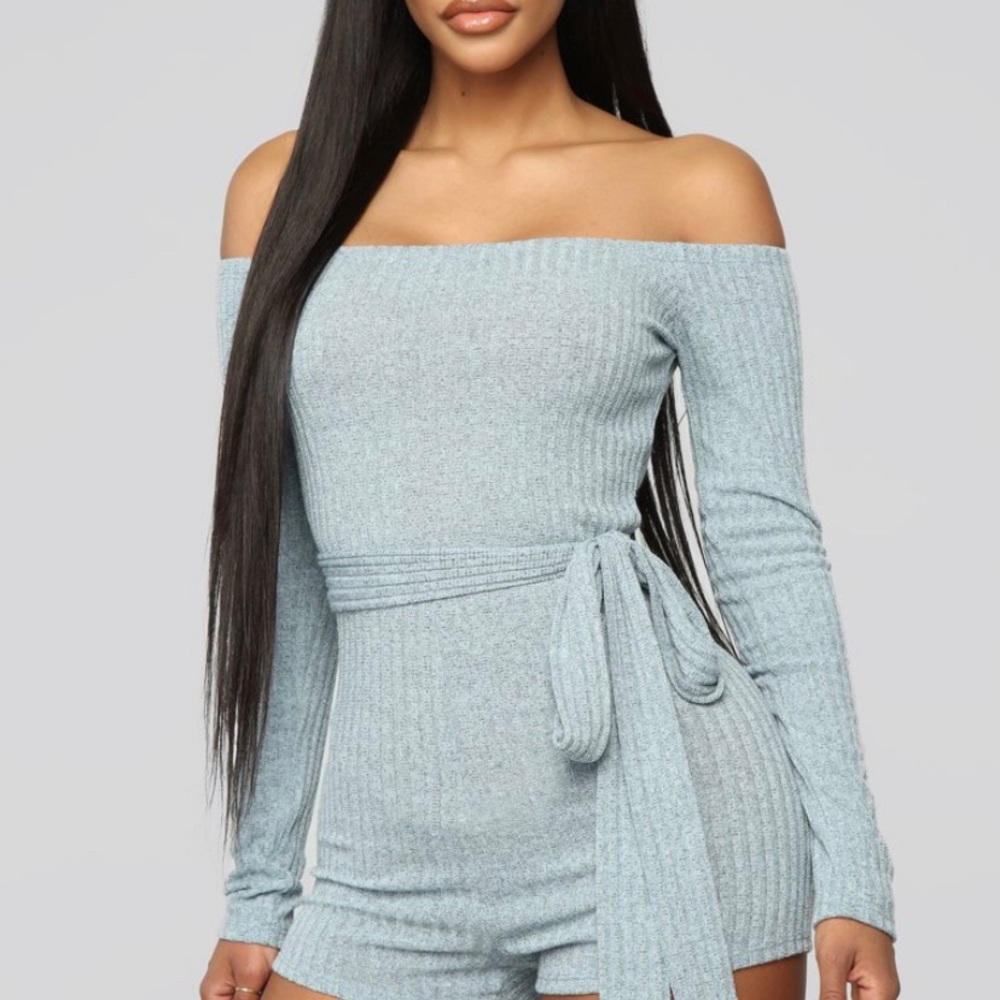 Fashion nova sleepless nights OTS romper